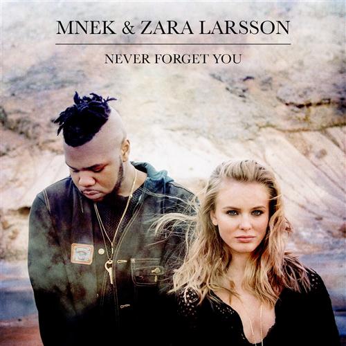 Zara Larsson, Never Forget You, Piano, Vocal & Guitar (Right-Hand Melody)