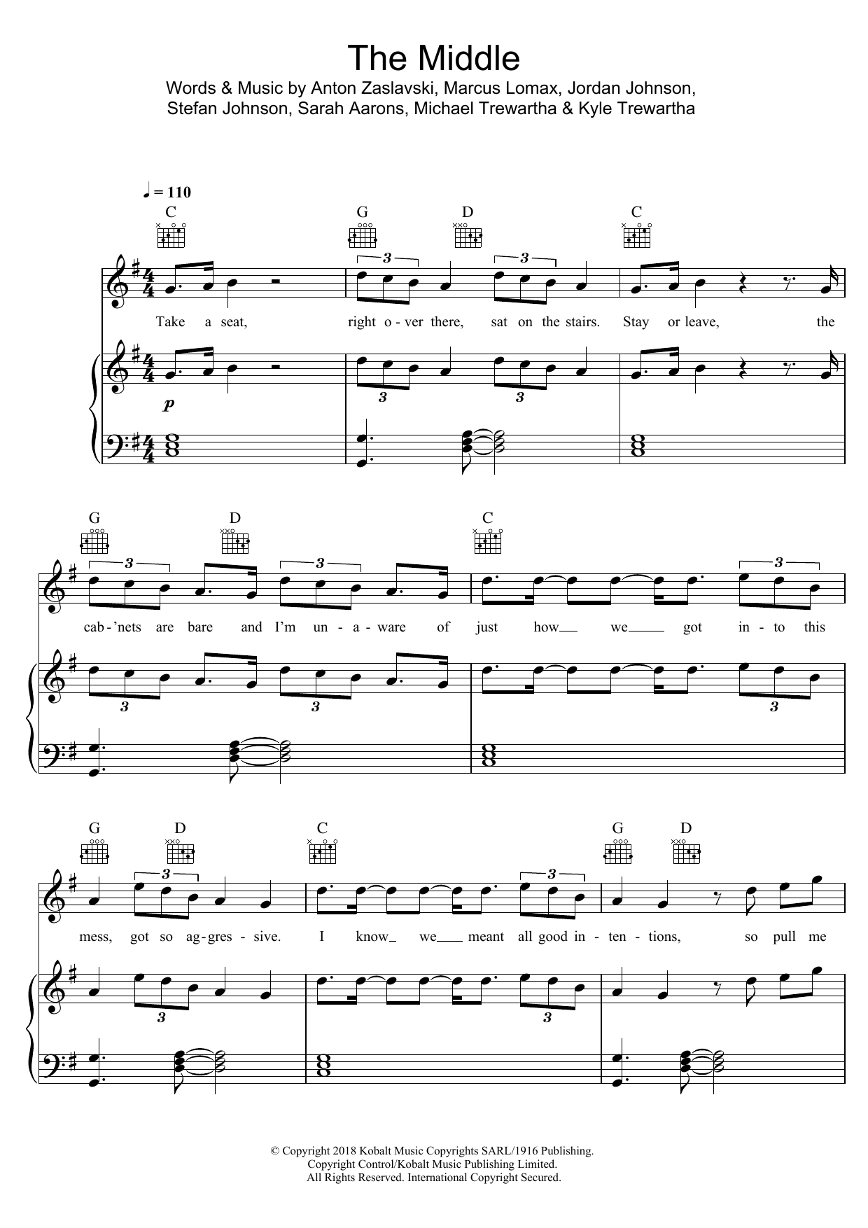 Zedd, Maren Morris & Grey The Middle Sheet Music Notes & Chords for Viola Solo - Download or Print PDF