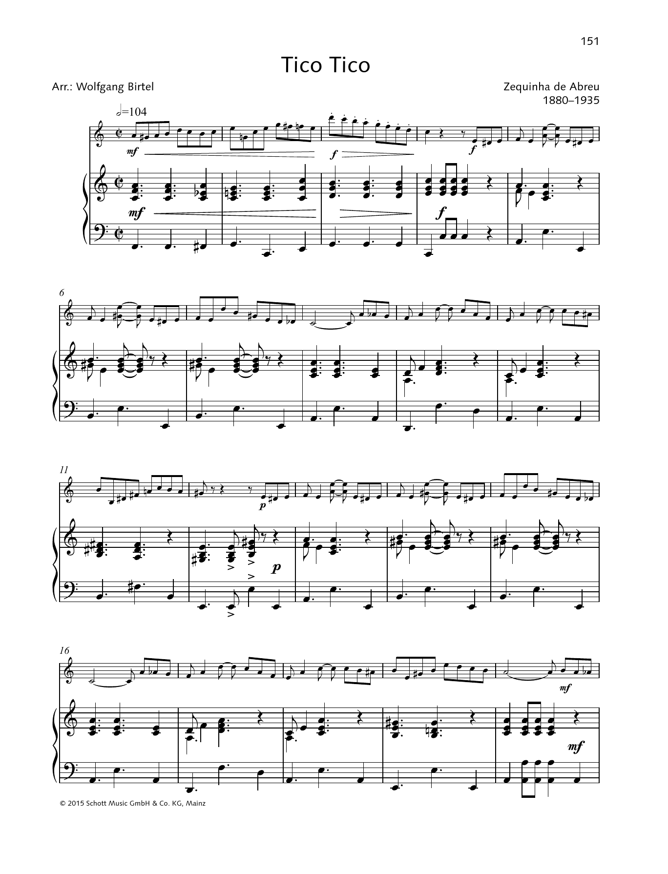 Zequinha de Abreu Tico Tico Sheet Music Notes & Chords for String Solo - Download or Print PDF