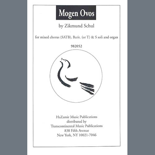 Zikmund Schul, Mogen Ovos, SATB Choir