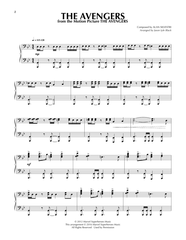 Alan Silvestri The Avengers (arr. Jason Lyle Black) Musik Noten - Piano Solo - 174542-0