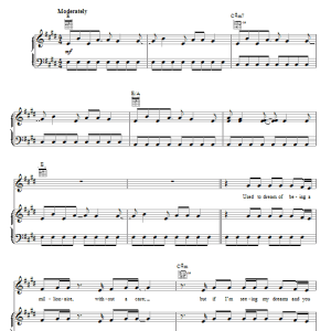Alicia Keys Doesn't Mean Anything Musik Noten - Piano, Vocal & Guitar Chords - 72542-0
