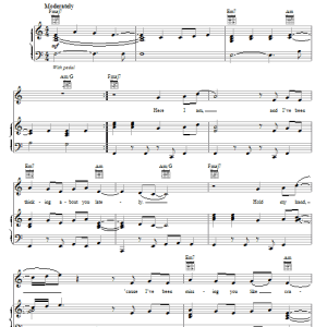 Alicia Keys This Bed Musik Noten - Piano, Vocal & Guitar Chords - 74017-0
