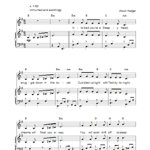 Alison Hedger Into Bed, You're A Sleepy Head Musik Noten - Piano, Vocal & Guitar Chords - 35840-0
