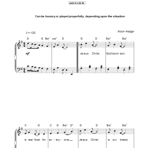 Alison Hedger Jesus Christ Is Our Bread Musik Noten - Piano, Vocal & Guitar Chords - 35848-0
