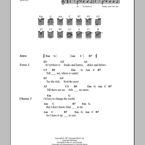 Alvin Lee I'd Love To Change The World Musik Noten - Guitar Chords/Lyrics - 85298-0