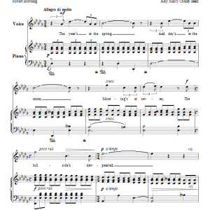 Amy Beach The Year's At The Spring Musik Noten - Piano & Vocal - 98726-0