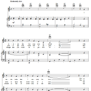 Anita Bryant Paper Roses Musik Noten - Piano, Vocal & Guitar Chords - 74487-0