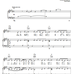 Anna Nalick Forever Love (Digame) Musik Noten - Piano, Vocal & Guitar Chords - 55163-0