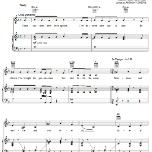 Anthony Drewe Brimstone & Treacle Part 1 Musik Noten - Piano, Vocal & Guitar Chords - 58878-0