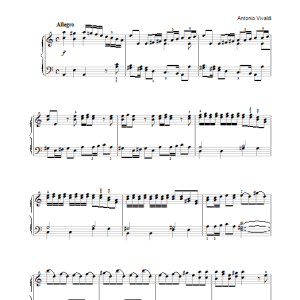 Antonio Vivaldi Allegro) from 'L'Estro Armonico' Op.3 Musik Noten - Piano Solo - 31879-0