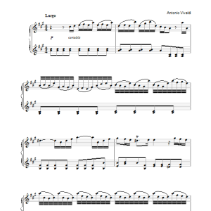 Antonio Vivaldi Largo) from 'L'Estro Armonico' Op.3 Musik Noten - Piano Solo - 31878-0