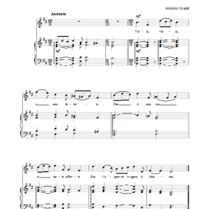 Antonio Vivaldi Vieni, Vieni O Mio Diletto Musik Noten - Easy Piano - 39813-0