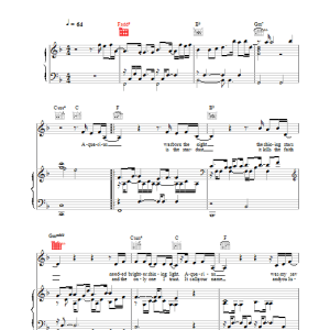 Aqua Aquarius Musik Noten - Piano, Vocal & Guitar Chords - 18494-0