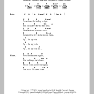 Aqua Doctor Jones Musik Noten - Guitar Chords/Lyrics - 101520-0