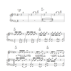 Aqua We Belong To The Sea Musik Noten - Piano, Vocal & Guitar Chords - 18504-0