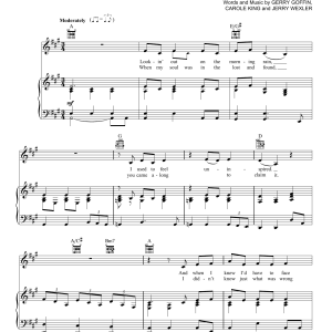 Aretha Franklin (You Make Me Feel Like) A Natural Woman Musik Noten - Piano, Vocal & Guitar Chords - 18296-0