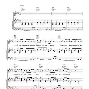 Athlete Black Swan Song Musik Noten - Piano, Vocal & Guitar Chords - 100021-0