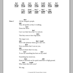 Athlete Westside Musik Noten - Guitar Chords/Lyrics - 108694-0
