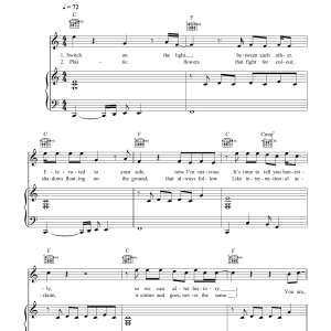 Athlete Yesterday Threw Everything At Me Musik Noten - Piano, Vocal & Guitar Chords - 31766-0