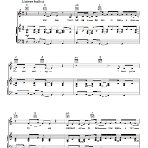 Avril Lavigne Darlin Musik Noten - Piano, Vocal & Guitar Chords - 86164-0