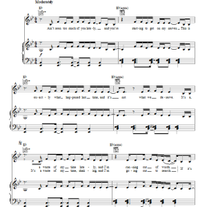 Avril Lavigne Push Musik Noten - Piano, Vocal & Guitar Chords - 86166-0