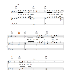 Backstreet Boys I Wanna Be With You Musik Noten - Piano, Vocal & Guitar Chords - 17343-0