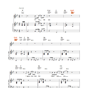 Backstreet Boys The One Musik Noten - Piano, Vocal & Guitar Chords - 17629-0