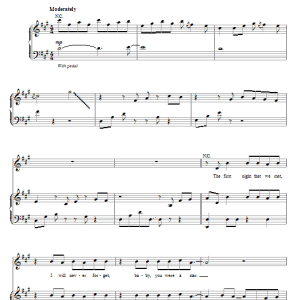 Backstreet Boys Treat Me Right Musik Noten - Piano, Vocal & Guitar Chords - 67093-0
