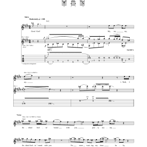 Bad Company Too Bad Musik Noten - Guitar Tab - 170728-0