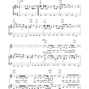Bananarama I Can't Help It Musik Noten - Piano, Vocal & Guitar Chords - 39598-0