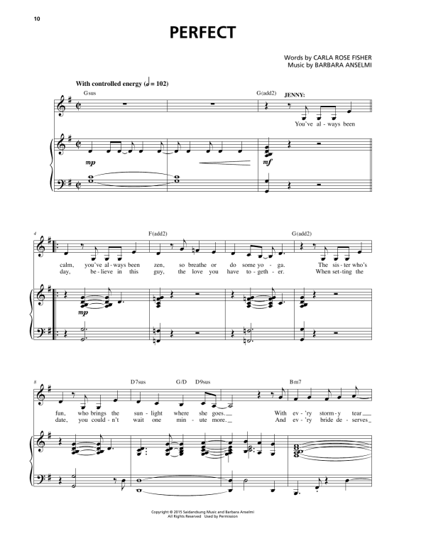 Barbara Anselmi & Carla Rose Fisher Perfect Musik Noten - Piano & Vocal - 170705-0