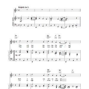 Barbra Streisand Who Will Buy? Musik Noten - Piano, Vocal & Guitar Chords - 15873-0