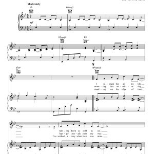 Barry Manilow Mandy Musik Noten - Piano, Vocal & Guitar Chords - 18031-0