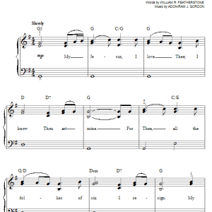 Bart Millard My Jesus, I Love Thee Musik Noten - Easy Piano - 62558-0