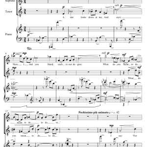 Bayan Northcott Poet and Star (for soprano, tenor and piano) Musik Noten - Piano & Vocal - 45951-0