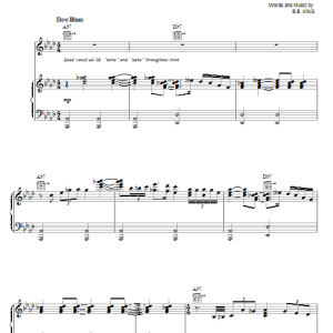 B.B. King Nobody Loves Me But My Mother Musik Noten - Piano, Vocal & Guitar Chords - 74097-0