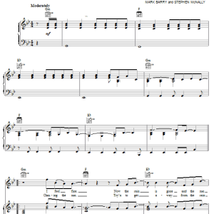 BBMak Out Of My Heart (Into Your Head) Musik Noten - Piano, Vocal & Guitar Chords - 20932-0