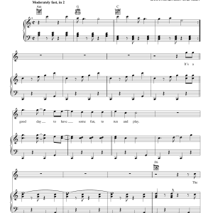 Beau Black A Beautiful Day (Ni Siku Nzuri) Musik Noten - Piano, Vocal & Guitar Chords - 169263-0