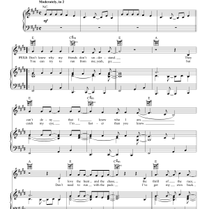 Beau Black My Own Way Musik Noten - Piano, Vocal & Guitar Chords - 169255-0