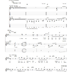 Beck Rental Car Musik Noten - Guitar Tab - 51803-0