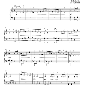 Béla Bartók Slovak Peasant Dance Musik Noten - Piano Solo - 158128-0
