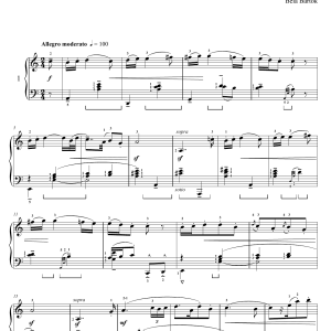 Béla Bartók Stick Dance (from Romanian Folk Dances) Musik Noten - Piano Solo - 123277-0