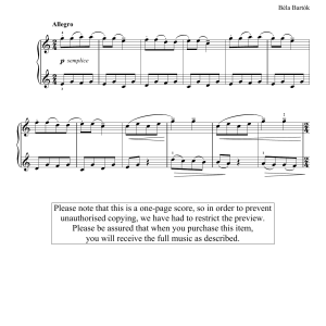 Béla Bartók Sweet As Sugar (from 'For Children', Volume 1) Musik Noten - Easy Piano - 123589-0