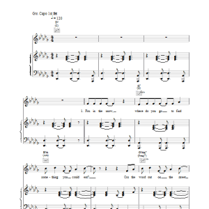 Belle And Sebastian Fox In The Snow Musik Noten - Piano, Vocal & Guitar Chords - 17135-0