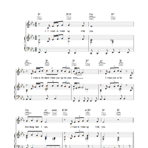 Ben Peters I Want To Wake Up With You Musik Noten - Piano, Vocal & Guitar Chords - 33751-0