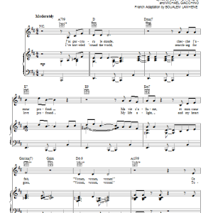 Benabar Mon Coeur Fait Vroum (My Heart Goes Vroom) (from Cars 2) Musik Noten - Piano, Vocal & Guitar Chords - 84729-0