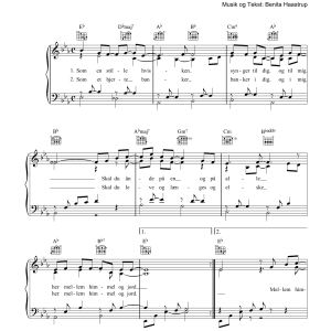 Benita Haastrup Her Mellem Himmel Og Jord Musik Noten - Piano, Vocal & Guitar Chords - 34135-0