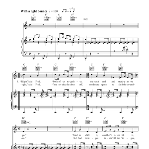 Bernard Cribbins Right Said Fred Musik Noten - Piano, Vocal & Guitar Chords - 37057-0