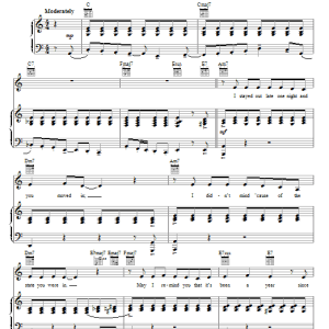 Bette Midler You're Moving Out Today Musik Noten - Piano & Vocal - 75096-0